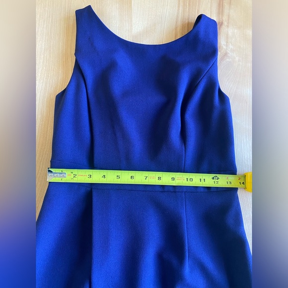 Adrianna Papell Navy Blue Day Dress. Sleeveless. Quality made and well lined. - Picture 6 of 8